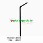 Sedotan Bengkok 6mm Hitam Single Pc - Image 2