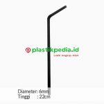 Sedotan Bubble 6mm 20 Lancip Hitam Kemas - Image 2