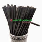 Sedotan Bengkok 6mm Hitam Single Pc