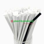 Sedotan Bubble 6mm 20 Lancip Hitam Kemas