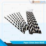 Paper Straw 6mm Putih Kemas Pcs