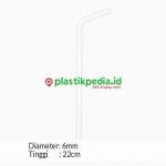 Sedotan Bengkok 6mm Putih Single Pcs - Image 2