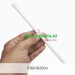 Paper Straw 8mm Putih Pak(100) - Image 2