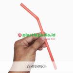 Sedotan Bengkok 8mm Merah Pcs - Image 2