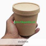 Bowl Paper Soup Kraft 360ml / 12oz + Tutup - Image 2