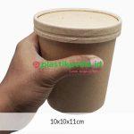 Bowl Paper Soup Kraft 470ml / 16oz + Tutup - Image 2