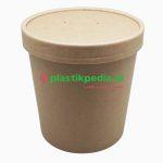 Bowl Paper Soup Kraft 760ml / 26oz + Tutup