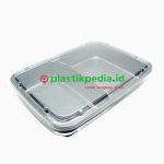 Bento Sekat 2 Hitam Polos