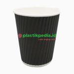 Cup Hot 12oz Corigated Hitam