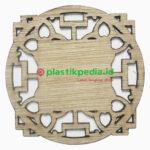 Coaster Kayu 9.5cm Motif Deko