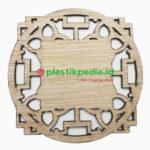 Coaster kayu Motif uk 10cm