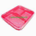 Bento Sekat 3 Merah Pcs