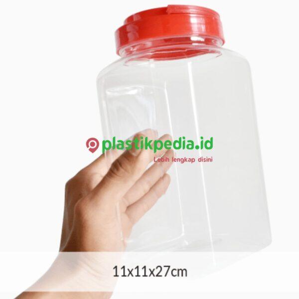 toples 2liter tutup merah angle2 Toples 2 liter + Tutup merah Pcs - Image 2