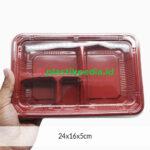 Bento Sekat 4 Hitam Merah KPM - Image 2
