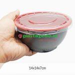 Mangkuk L 15.5 Hitam Merah KPM + Tutup - Image 2