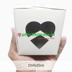 Food Pail Kraft Motif Heart Putih - Image 2