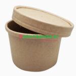 Bowl Paper Soup Kraft 230ml / 8oz + Tutup - Image 3