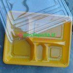 Tray Bento Sekat 5 Jumbo Kuning Karunia uk 19x25x4