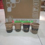 Cup Hot 8oz Motif Mix Kraft